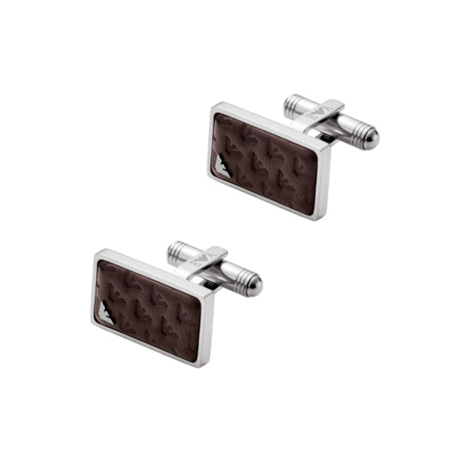 Men Eagle Logo Black Cufflinks