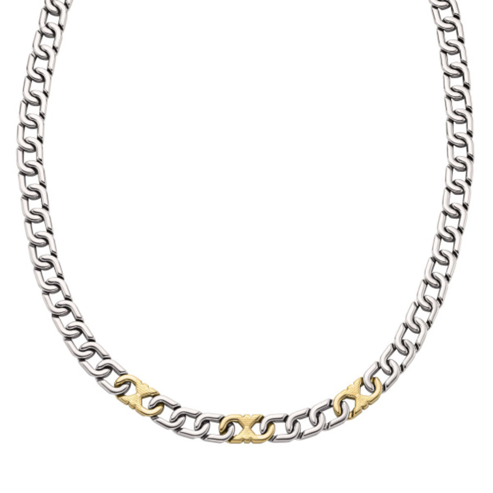 Men Eagle Logo Silver Necklace