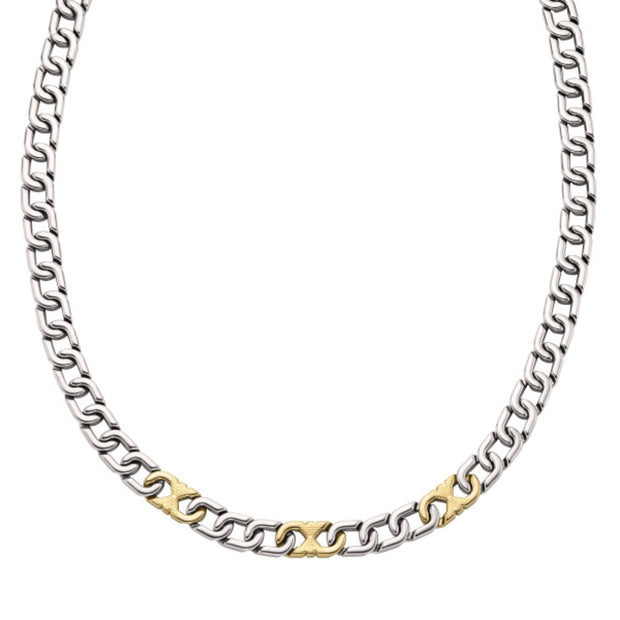 Men Eagle Logo Silver Necklace