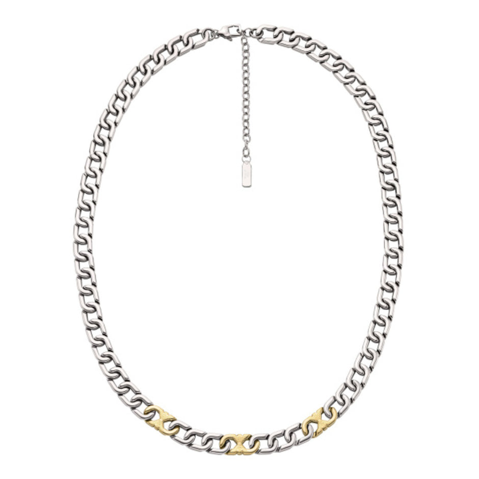 Men Eagle Logo Silver Necklace