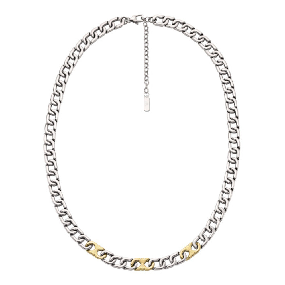 Men Eagle Logo Silver Necklace