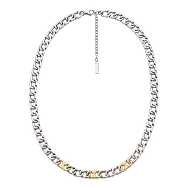 Men Eagle Logo Silver Necklace