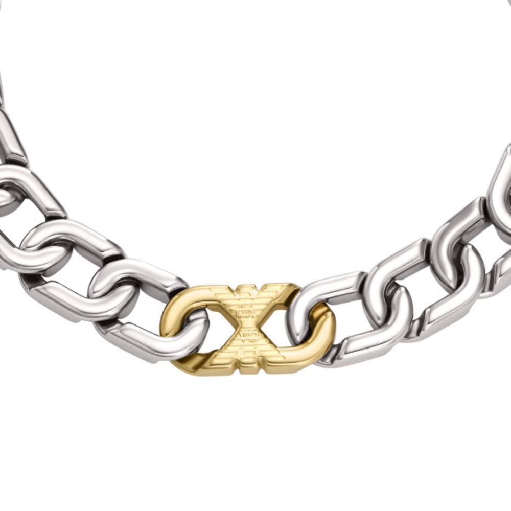 Men Eagle Logo Silver Bracelet