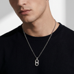 Men Eagle Logo Silver Necklace