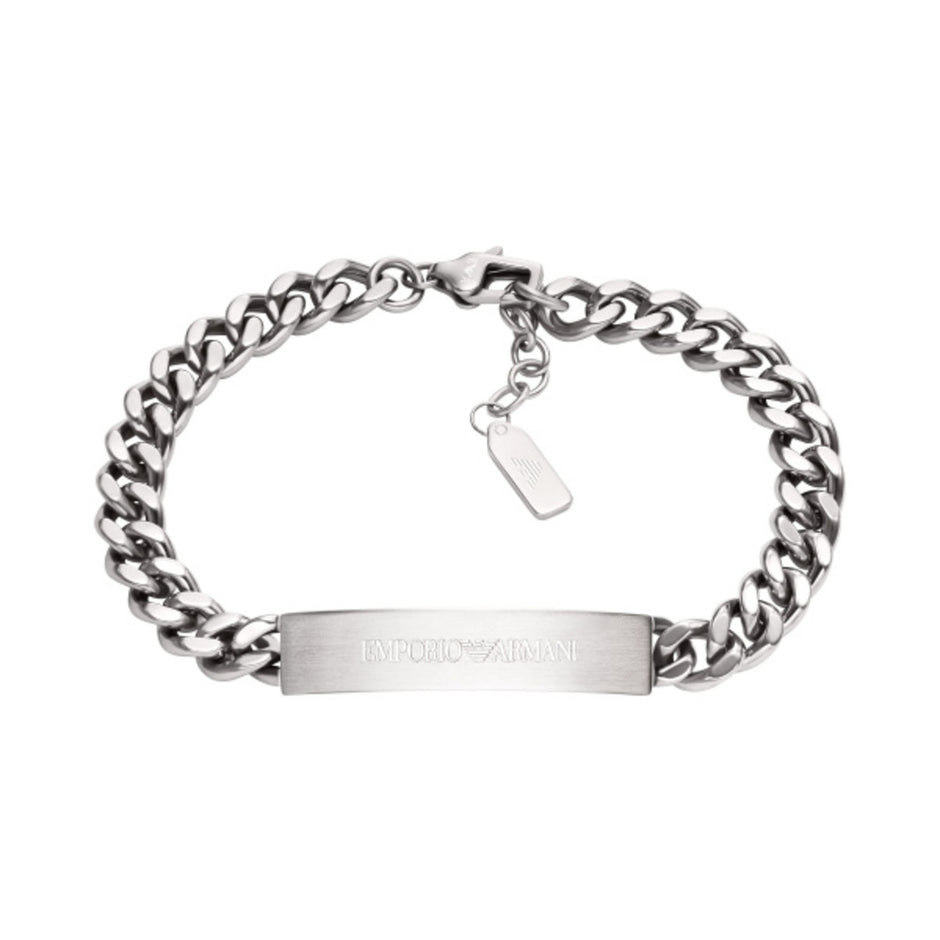 Men Eagle Logo Silver Bracelet