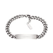 Men Eagle Logo Silver Bracelet