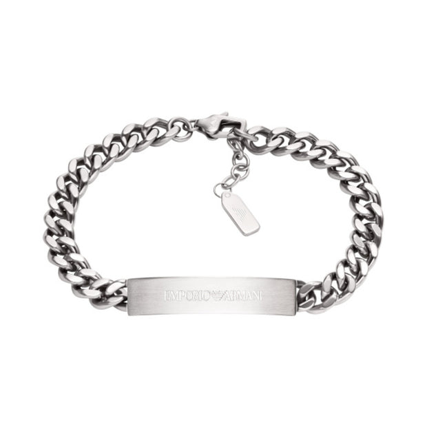 Men Eagle Logo Silver Bracelet