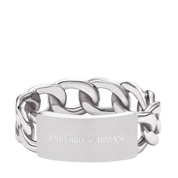 Men Eagle Logo Silver Ring