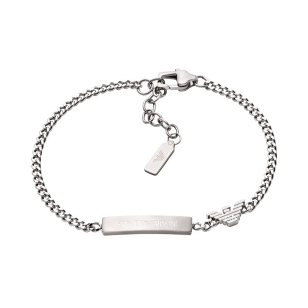 Men Eagle Logo Silver Bracelet