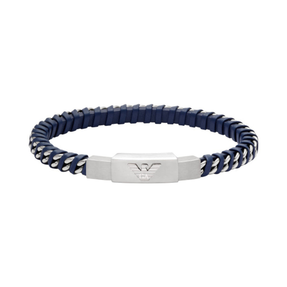 Men Eagle Logo Black Bracelet