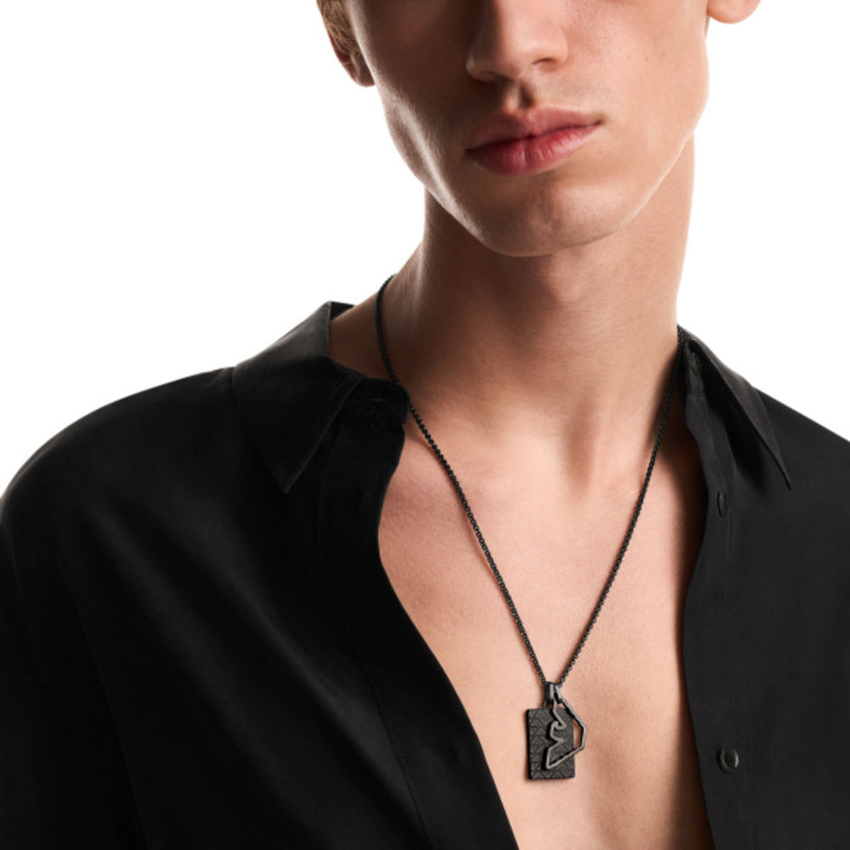 Men Eagle Logo Necklace