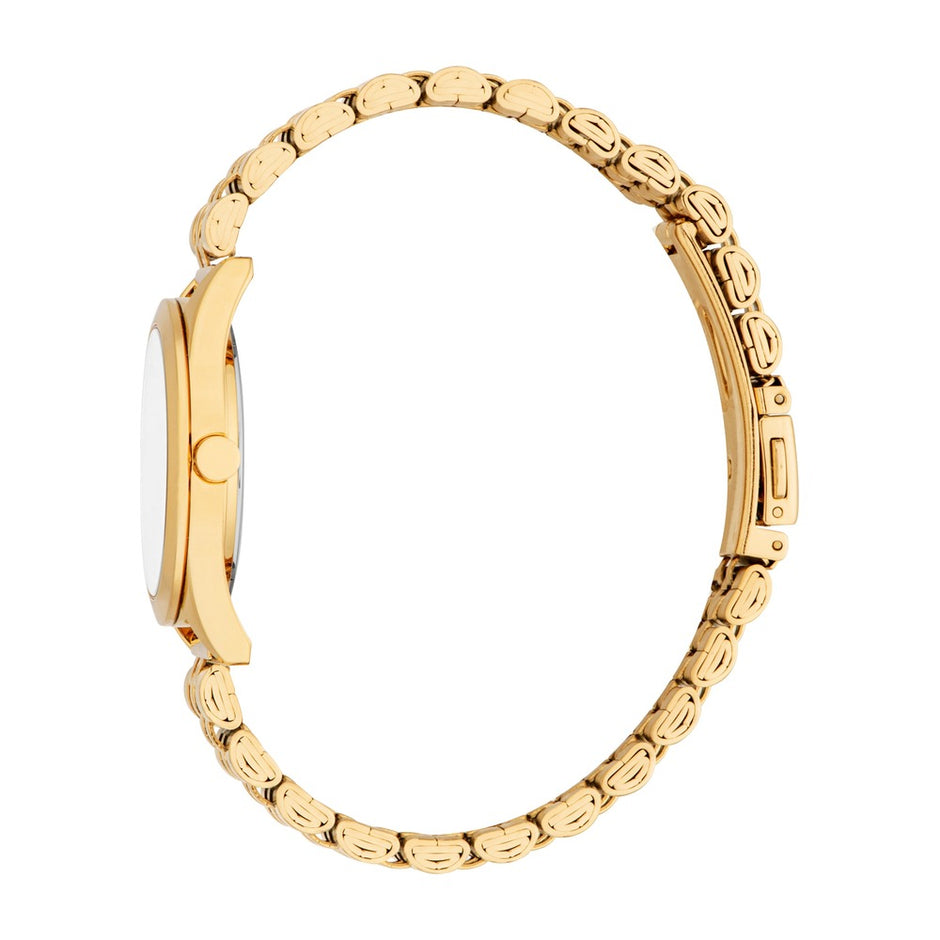 Women Pointy Look Gold Watch