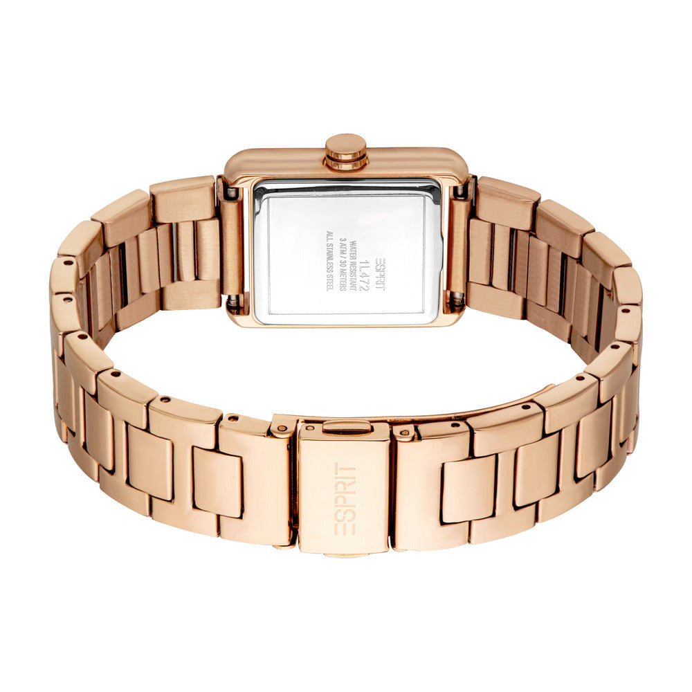 Women Avery Rose Gold Rectangle Watch