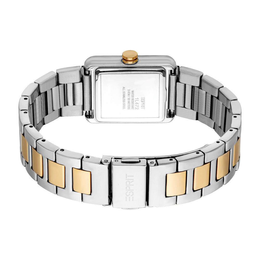 Women Avery Silver/Gold Rectangle Watch