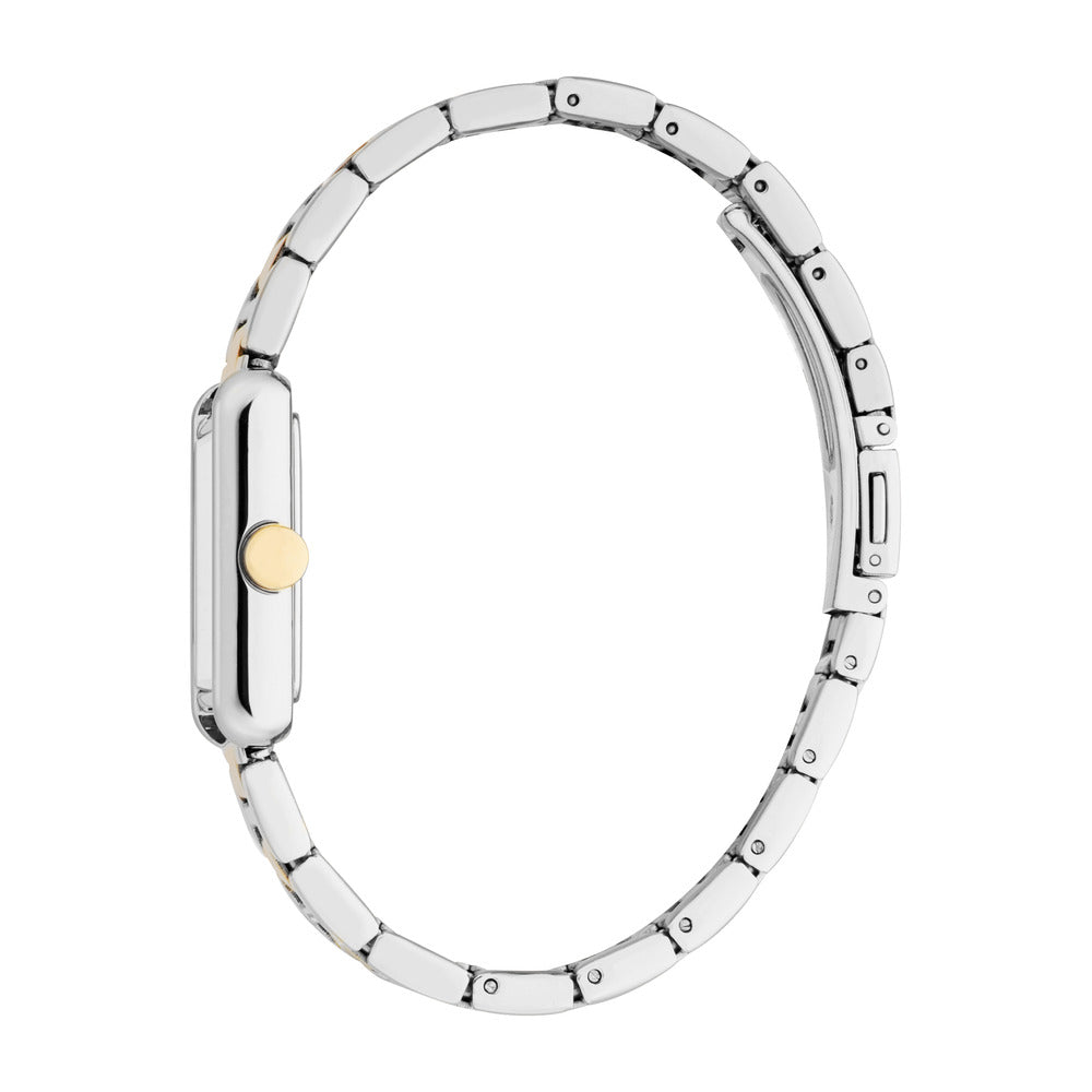 Women Avery Silver/Gold Rectangle Watch