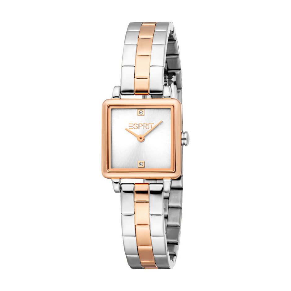 Women Square Two Tone Watch