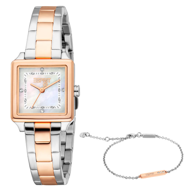 Women Sky Two Tone Watch Set