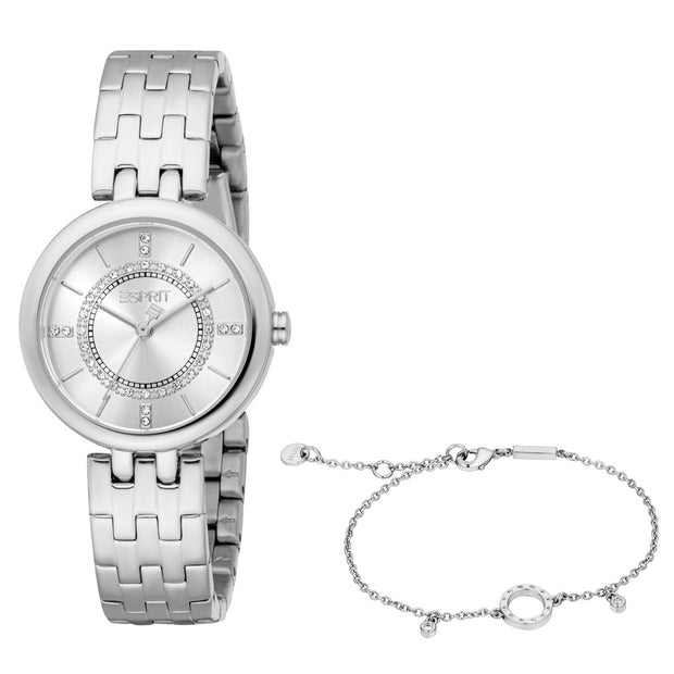 مجموعة ساعات ميرا الفضية النسائية