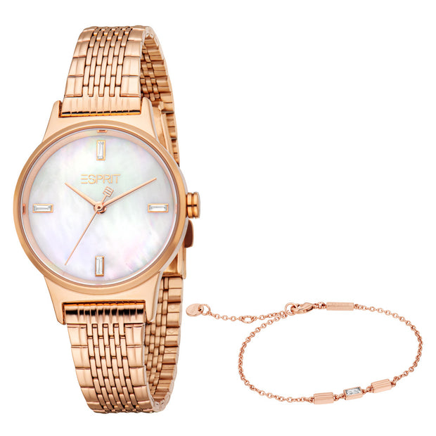 Women Violet Rose Gold Watch