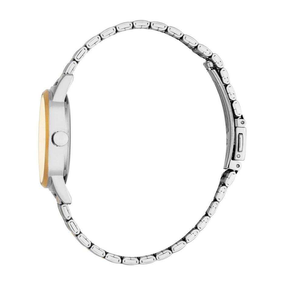 طقم ساعة فيوليت ثنائية اللون نسائية