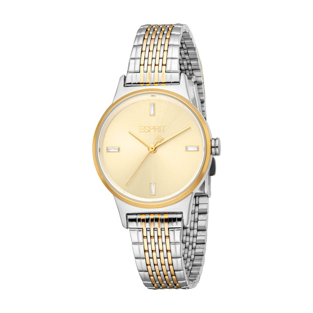 Women Violet Two Tone Watch Set