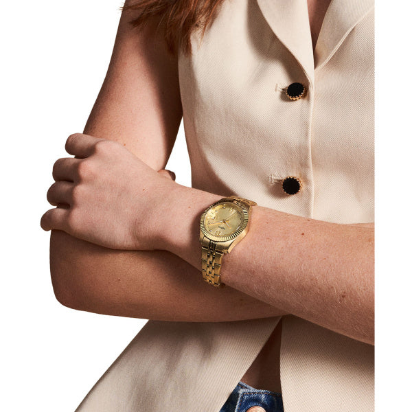 ساعة سكارليت نسائية ذهبية مقاس 32 مم
