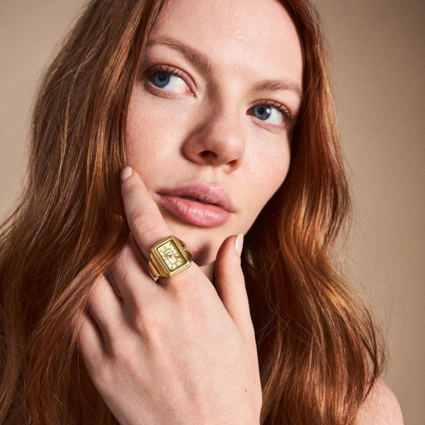 Women Gold Ring Watch