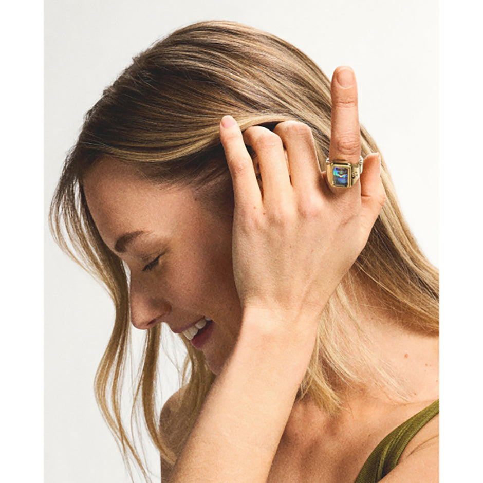 Women Raquel Golden Ring Watch