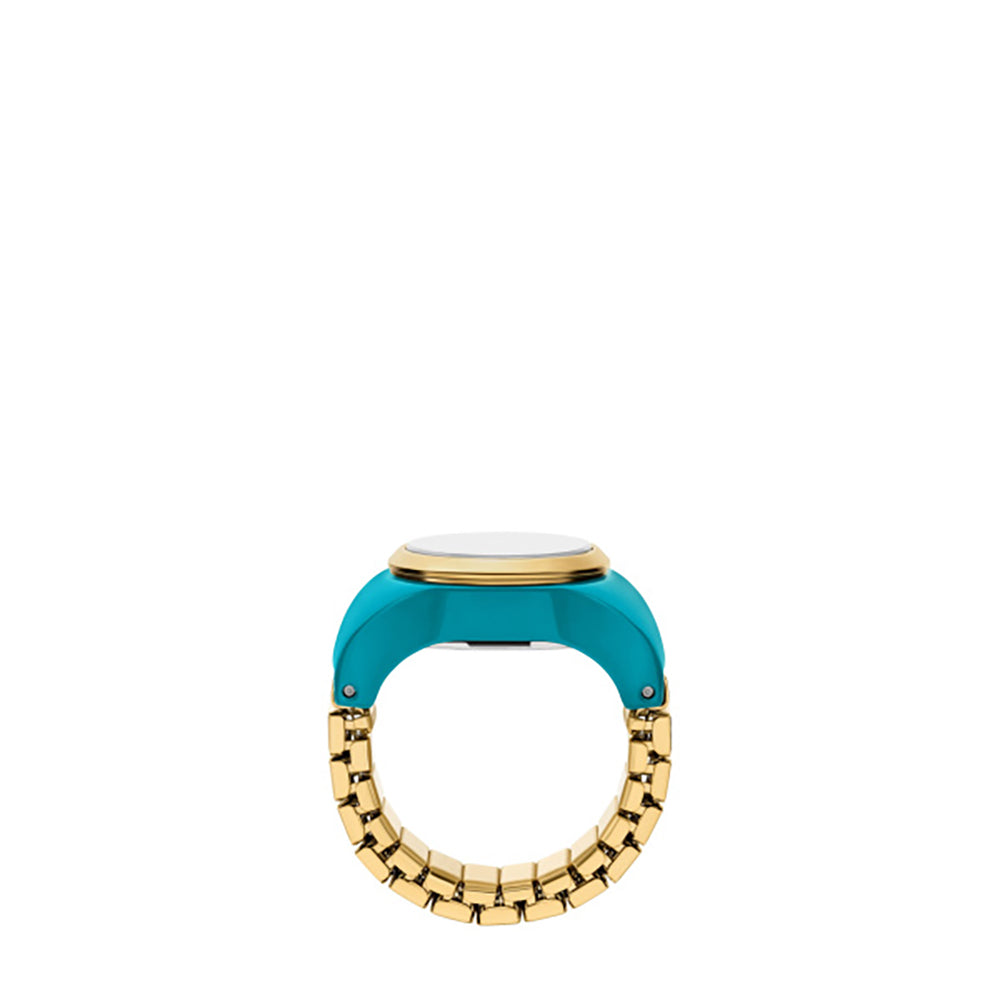 ساعة نسائية بحلقة زرقاء