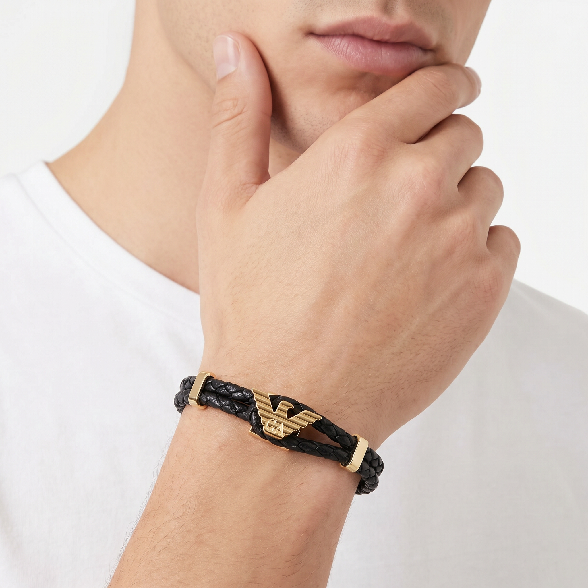 Men Eagle Logo Bracelet