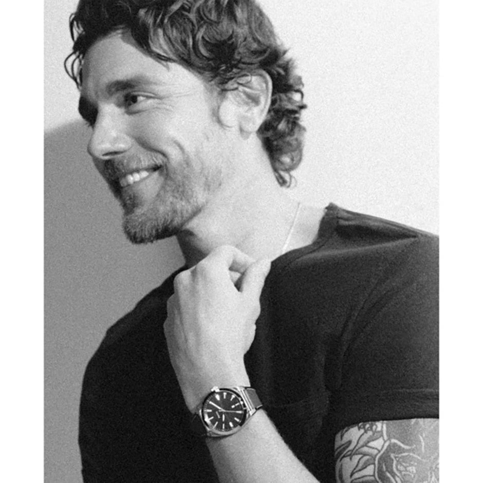 ساعة إيفرت الفضية للرجال 