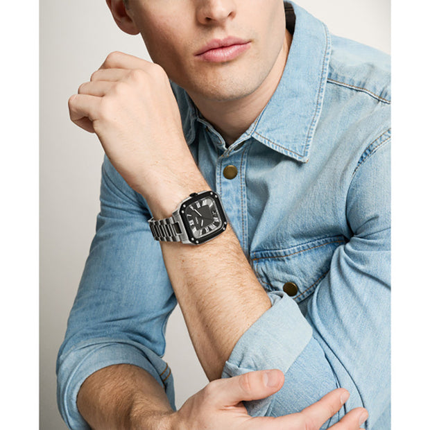 Men Crosby Silver Watch