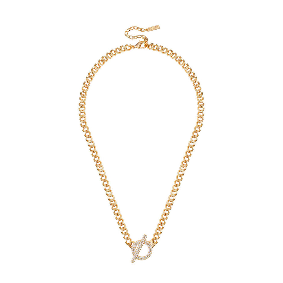 Women Orietta O Crossed Blue Necklace