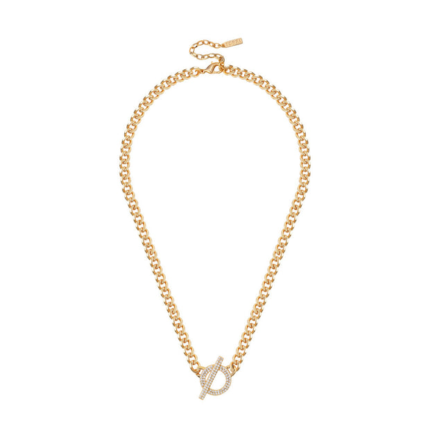 Women Orietta O Crossed Blue Necklace