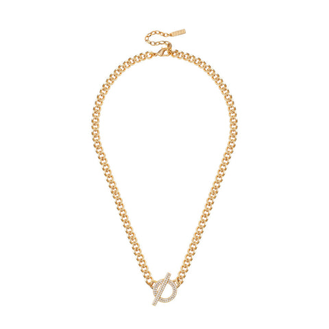 Women Orietta O Crossed Blue Necklace