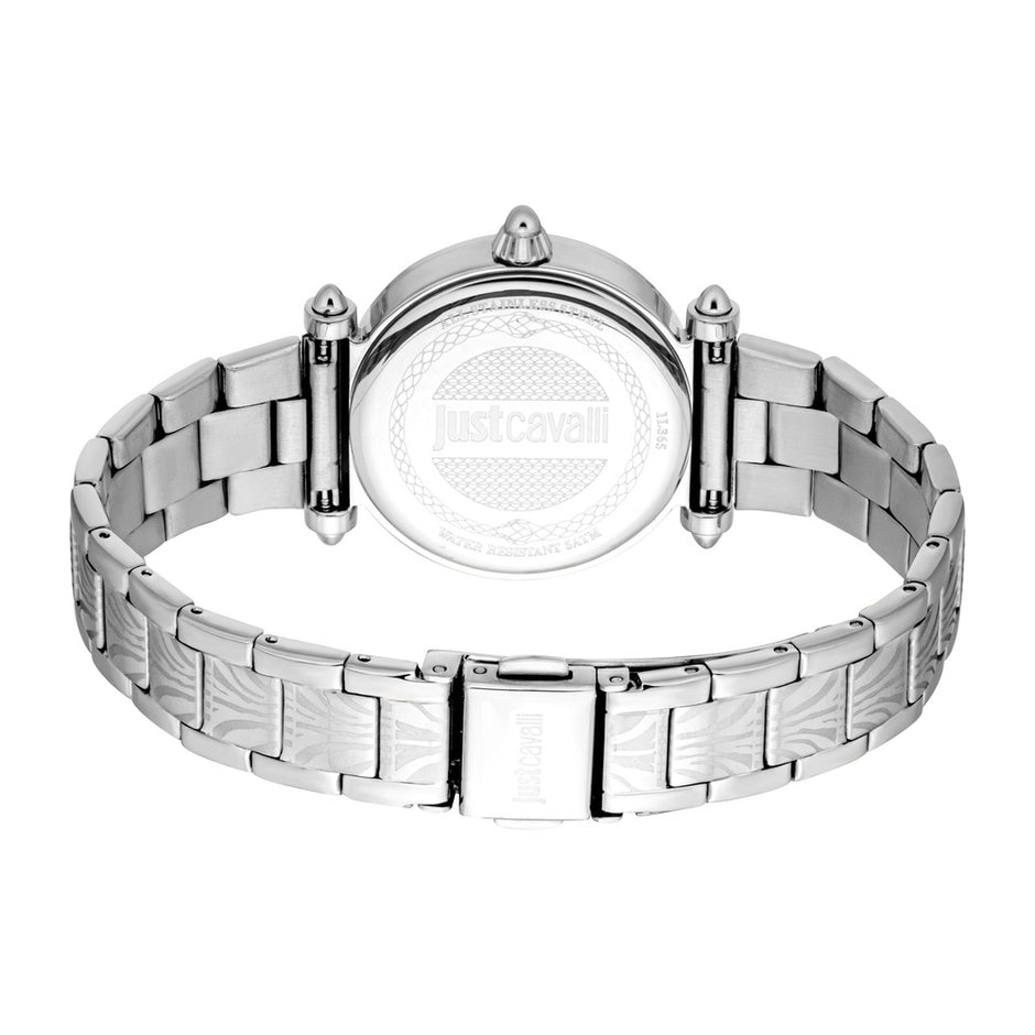 طقم ساعة سبلنديدا فضية نسائية 