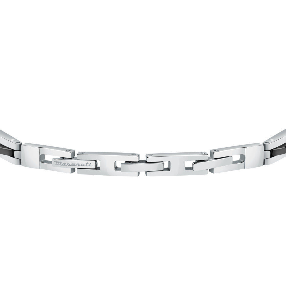 Men Ceramic Silver Bracelet