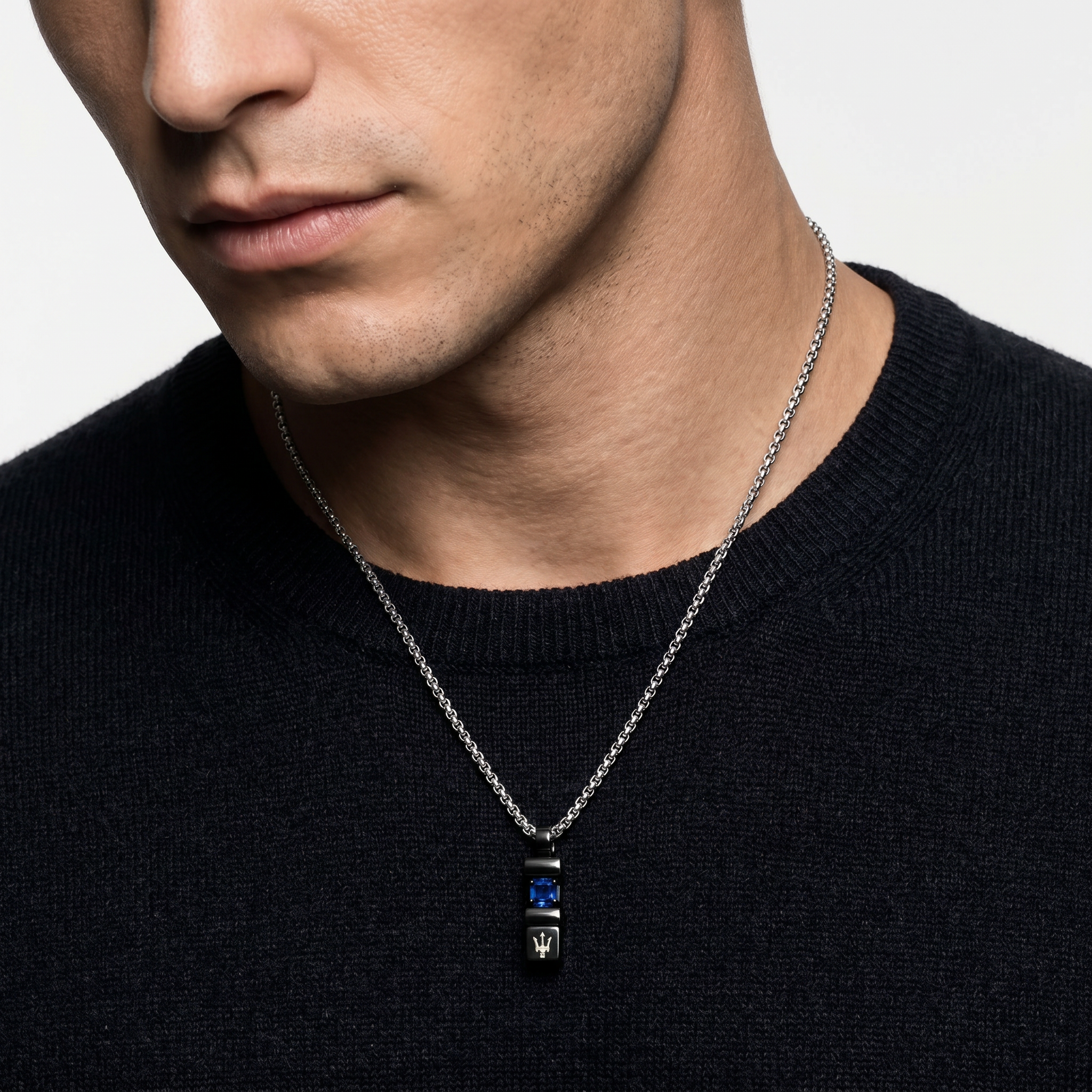 Men Sapphire  Necklace