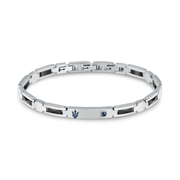 Men Ceramic Silver Bracelet