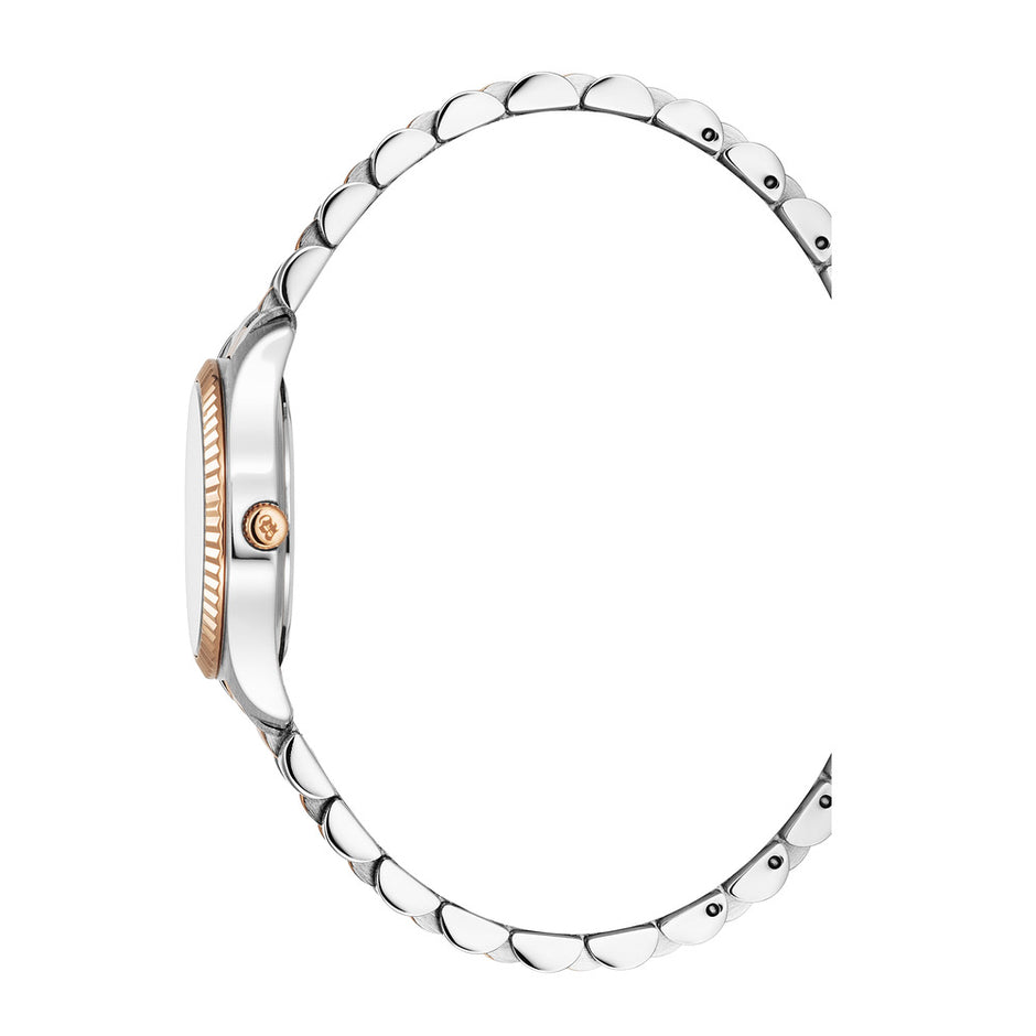 ساعة نسائية من ثنائية اللون مقاس 