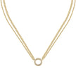 Women Crystals Gold Necklace