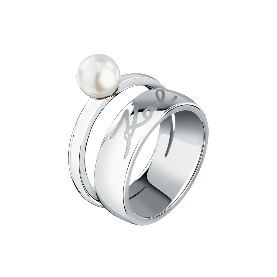 Women Pearl Silver Ring