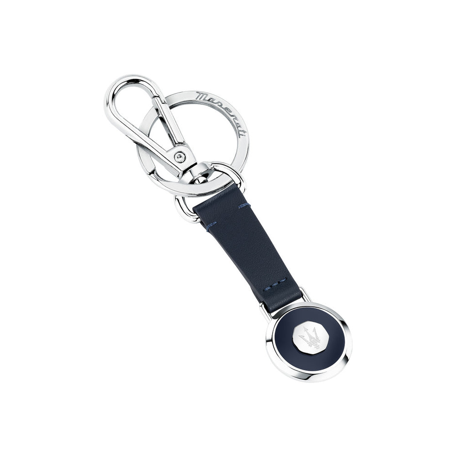 Men Recycled Leather Keychain