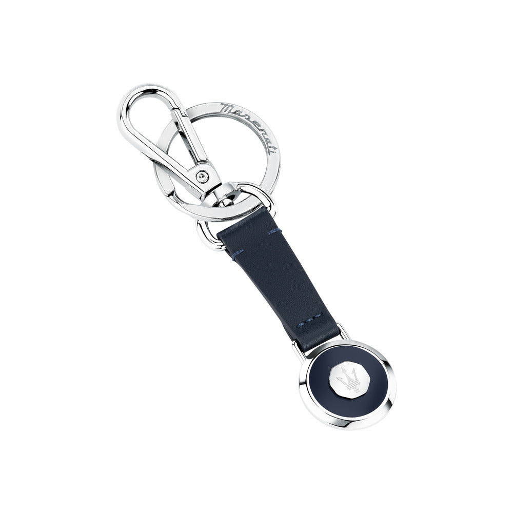Men Recycled Leather Keychain