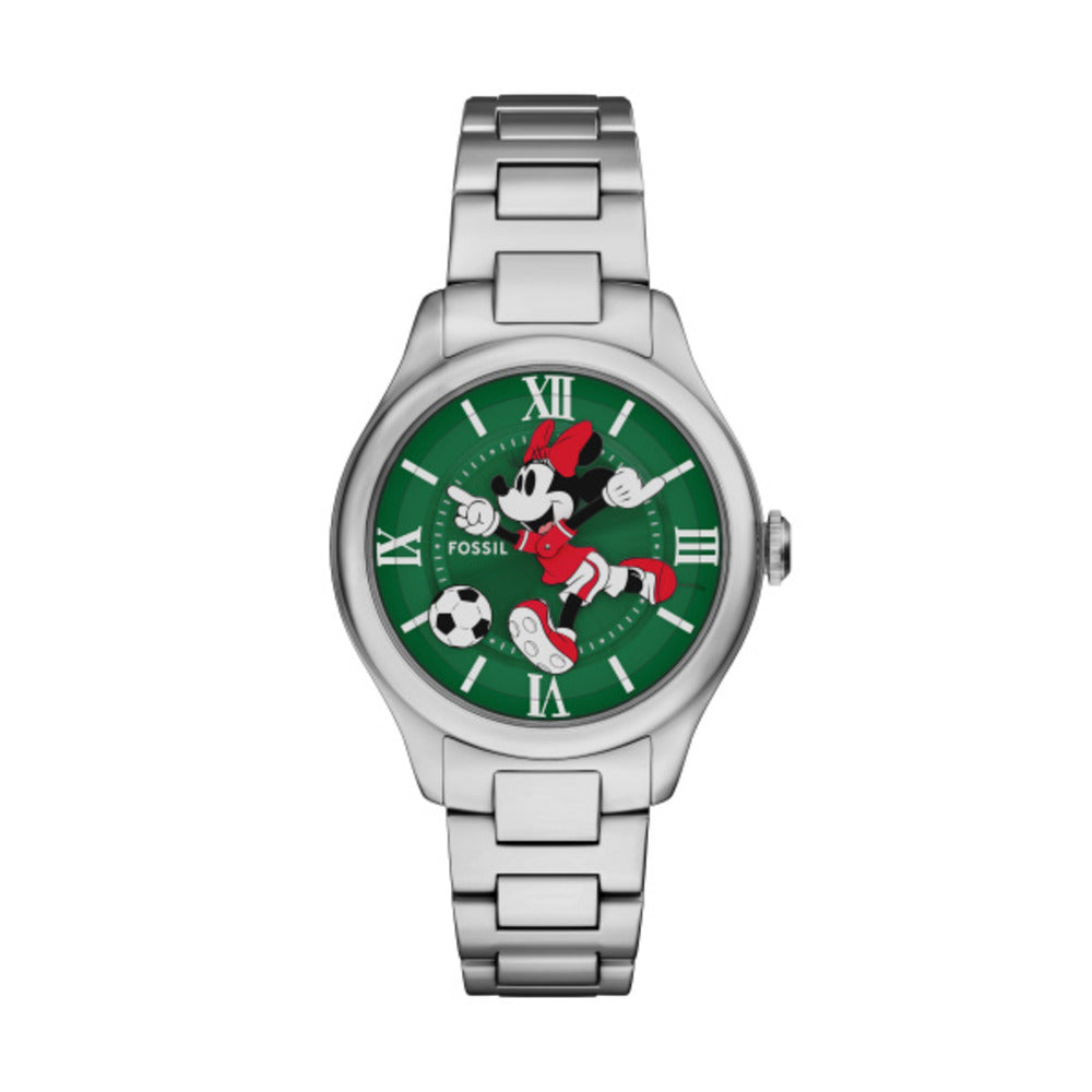 Women Mickey And Friends Silver Watch