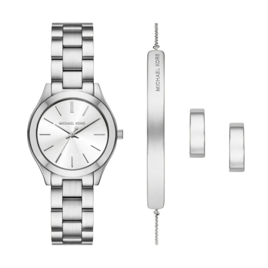 Women Slim Runway Silver Watch