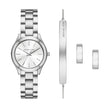 Women Slim Runway Silver Watch