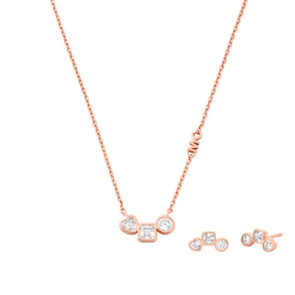 Women Kors Brilliance Rose Gold Jewelry Set