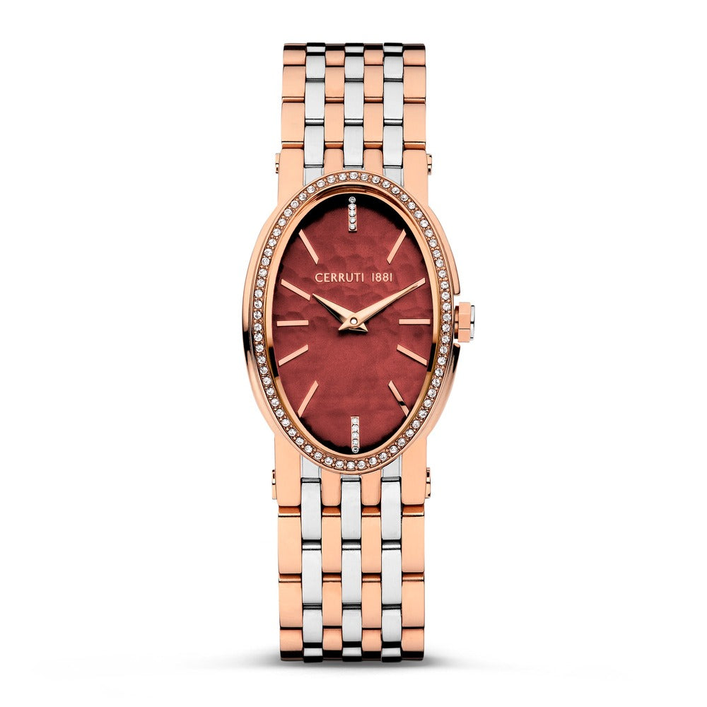 Women Silver/Rose Gold Metal Watch