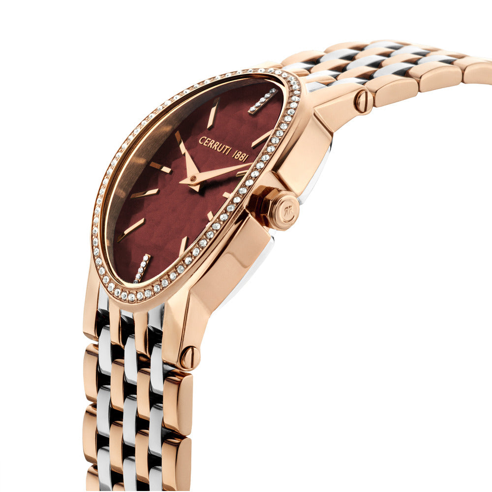 Women Silver/Rose Gold Metal Watch